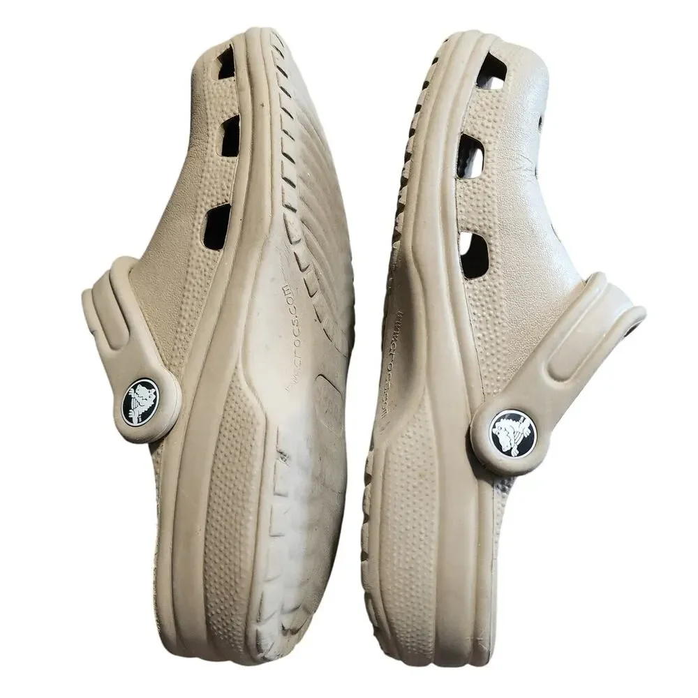 Crocs Light Brown Slip On Unisex Clog Sandals Size Youth 4-5 XS